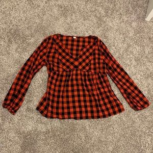 Old Navy Checkered Plaid Top